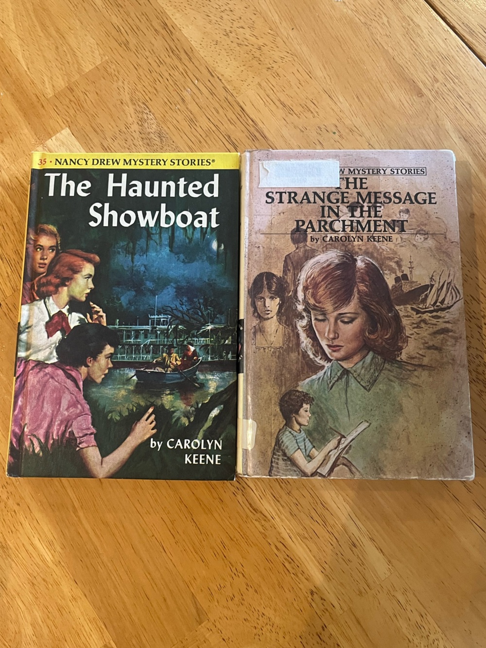Vintage Nancy drew book lot The haunted showboat & the strange message in the…